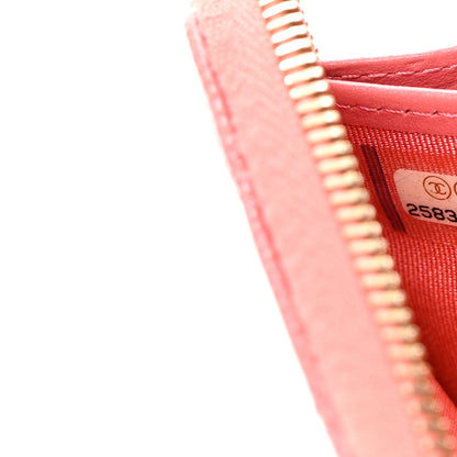 Chanel Caviar Quilted Large Gusset Zip Around Wallet Pink 8 of 13