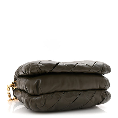 Loewe Lambskin Pleated Goya Puffer Bag Dark Khaki 4 of 9