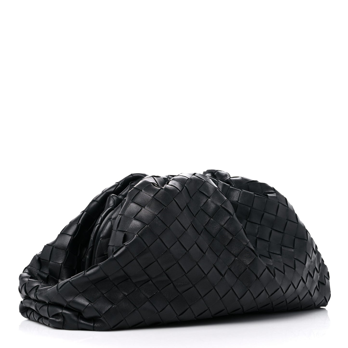 Nappa Maxi Intreccio The Pouch Oversized Clutch Black