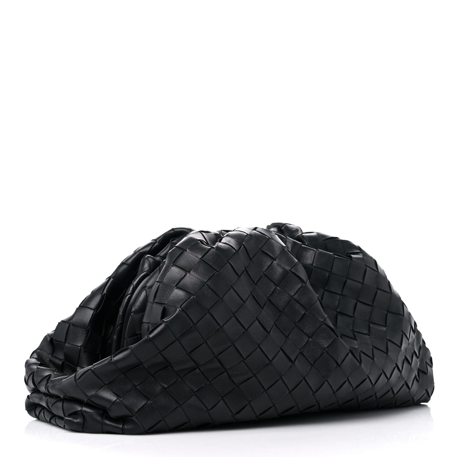 Bottega Veneta Nappa Maxi Intreccio The Pouch Oversized Clutch Black 3 of 12