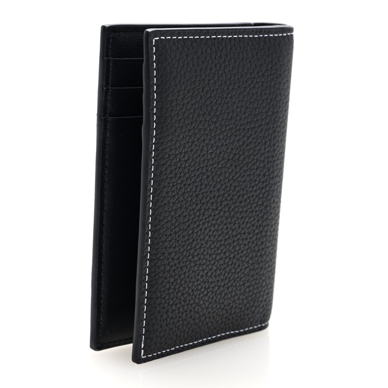 Christian Dior Grained Calfskin Bi-Fold Wallet Black 3 of 6