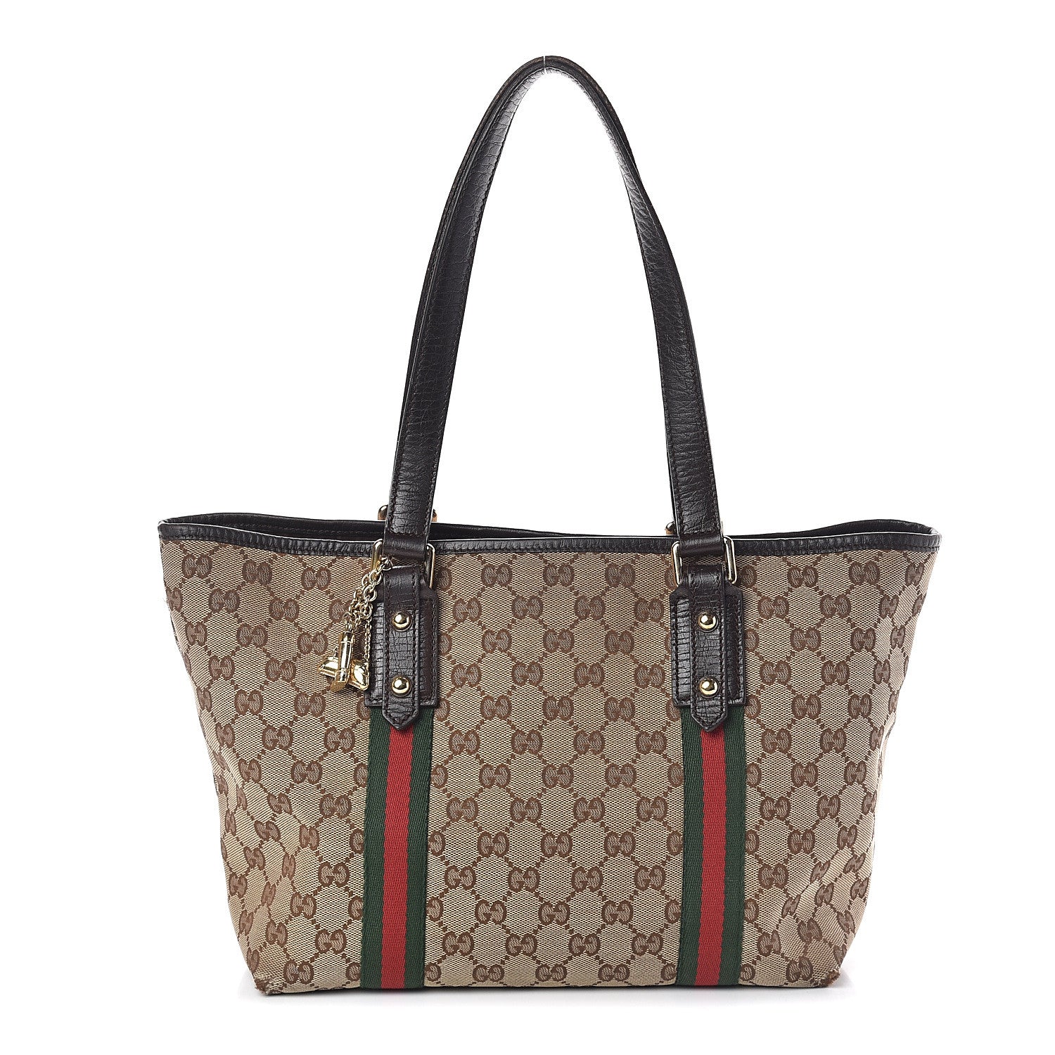 Gucci Monogram Medium Jolicoeur Tote Dark Brown 1 of 13