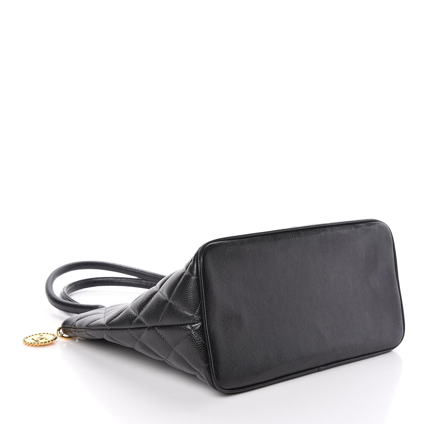 Caviar Quilted Medallion Tote Black