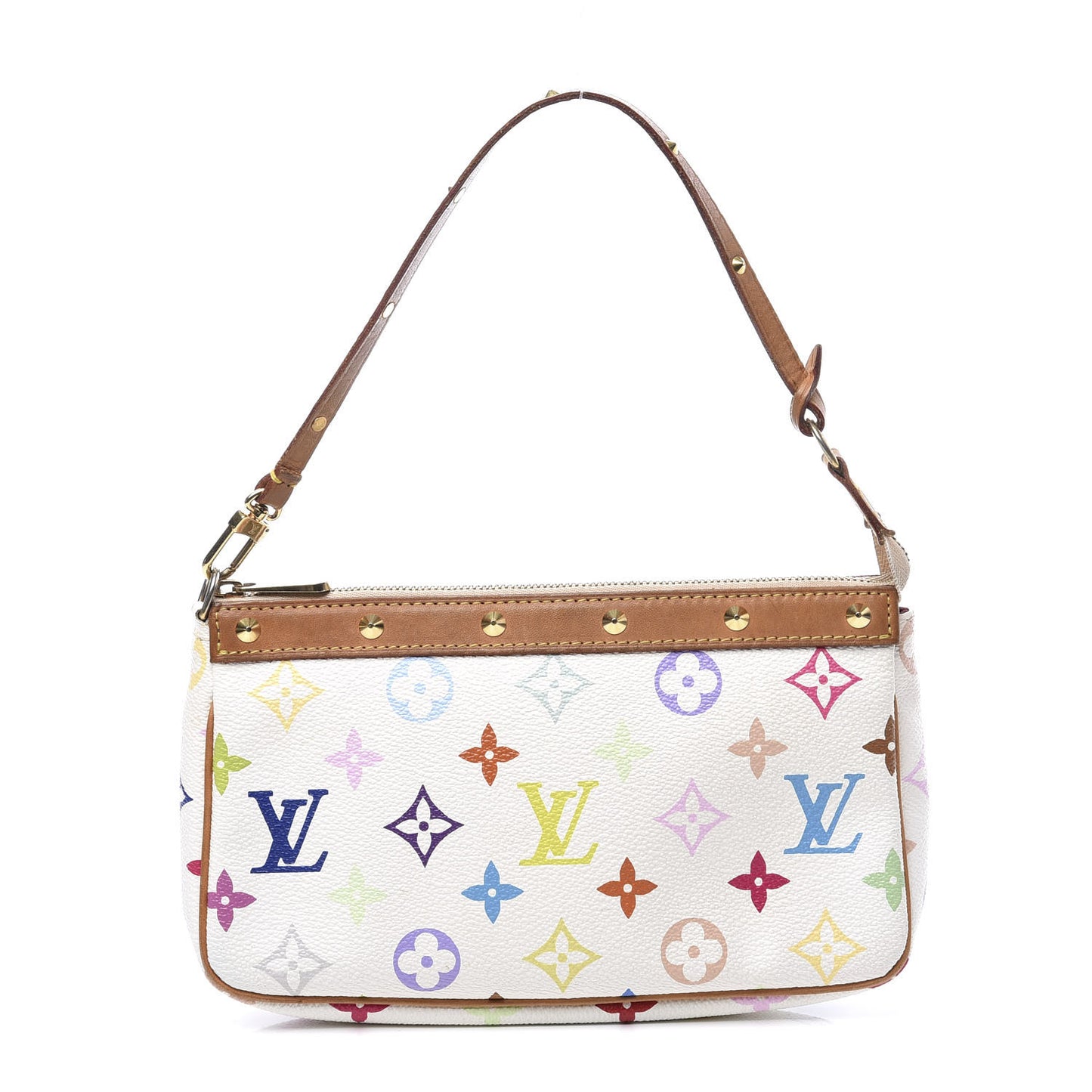 Monogram Multicolor Pochette Accessories White