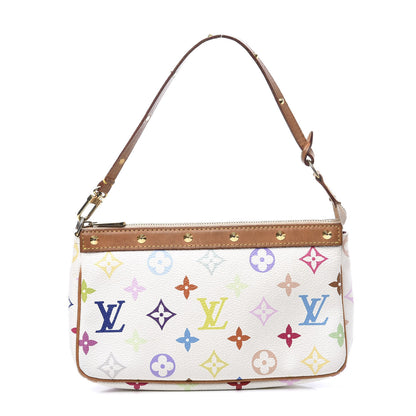 Louis Vuitton Monogram Multicolor Pochette Accessories White 1 of 10