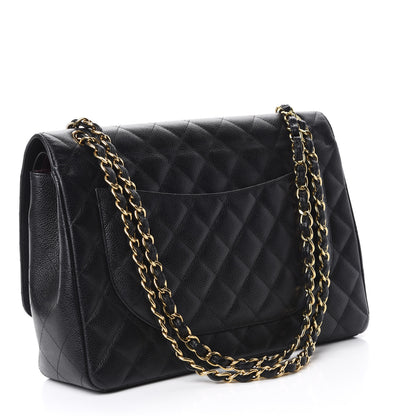 Chanel Caviar Quilted Maxi Double Flap Black 3 of 10