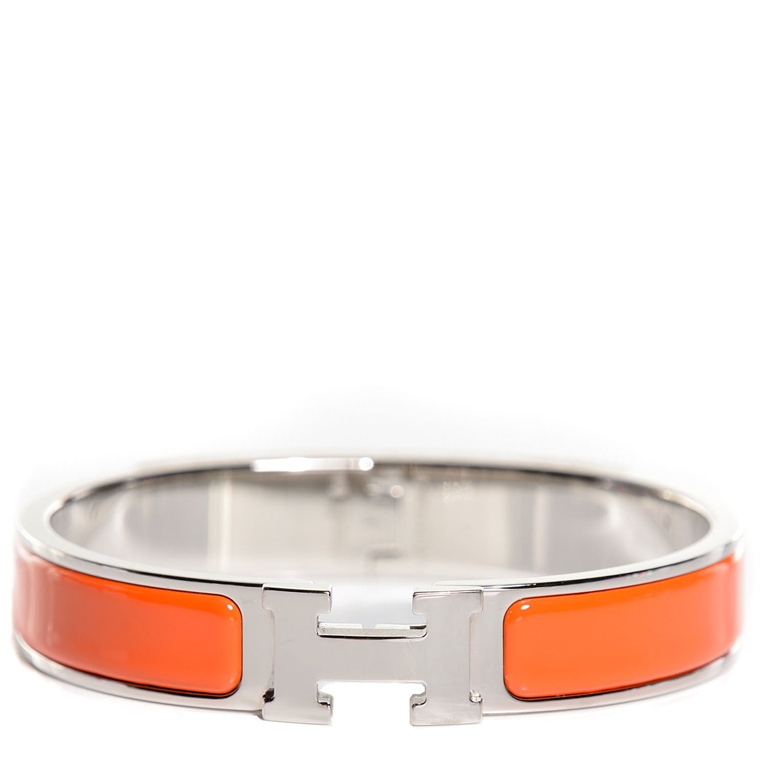 Hermes Enamel Narrow Clic Clac H Bracelet PM Orange 1 of 6