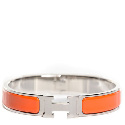 Hermes Enamel Narrow Clic Clac H Bracelet PM Orange 1 of 6