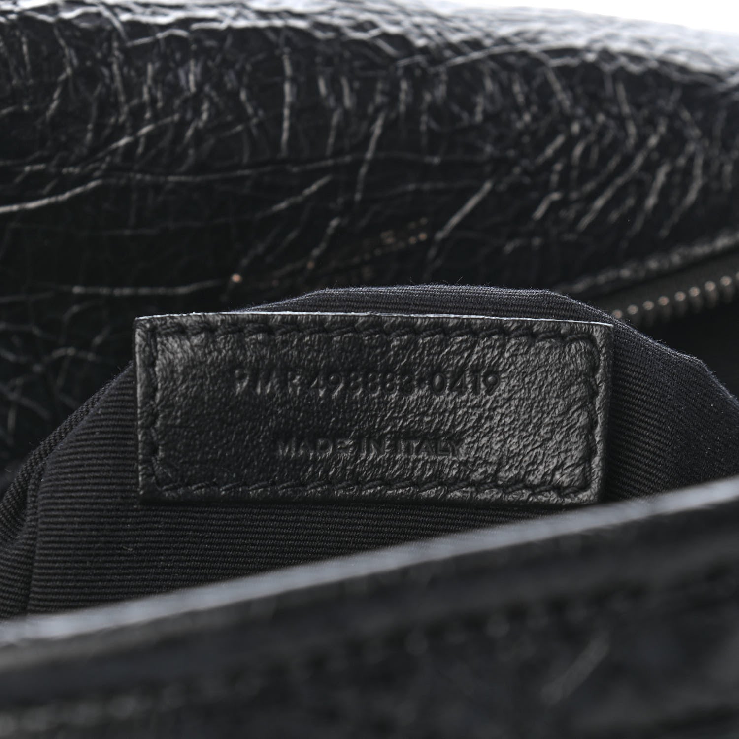 Saint Laurent Crinkled Calfskin Matelasse Monogram Large Niki Chain Satchel Black 19 of 24
