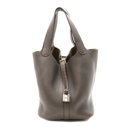 Hermes Taurillon Clemence Picotin Lock 22 MM Etain 1 of 9