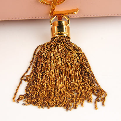 Saint Laurent Calfskin Small Classic Monogram Kate Tassel Satchel Pale Blush 6 of 11