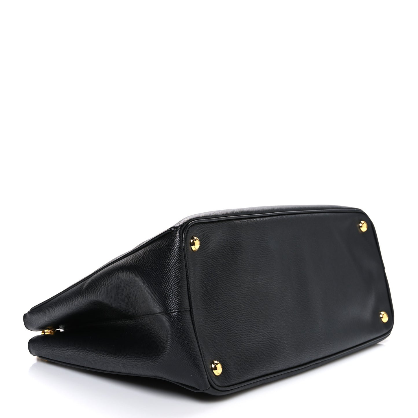 Saffiano Lux Large Galleria Double Zip Tote Black