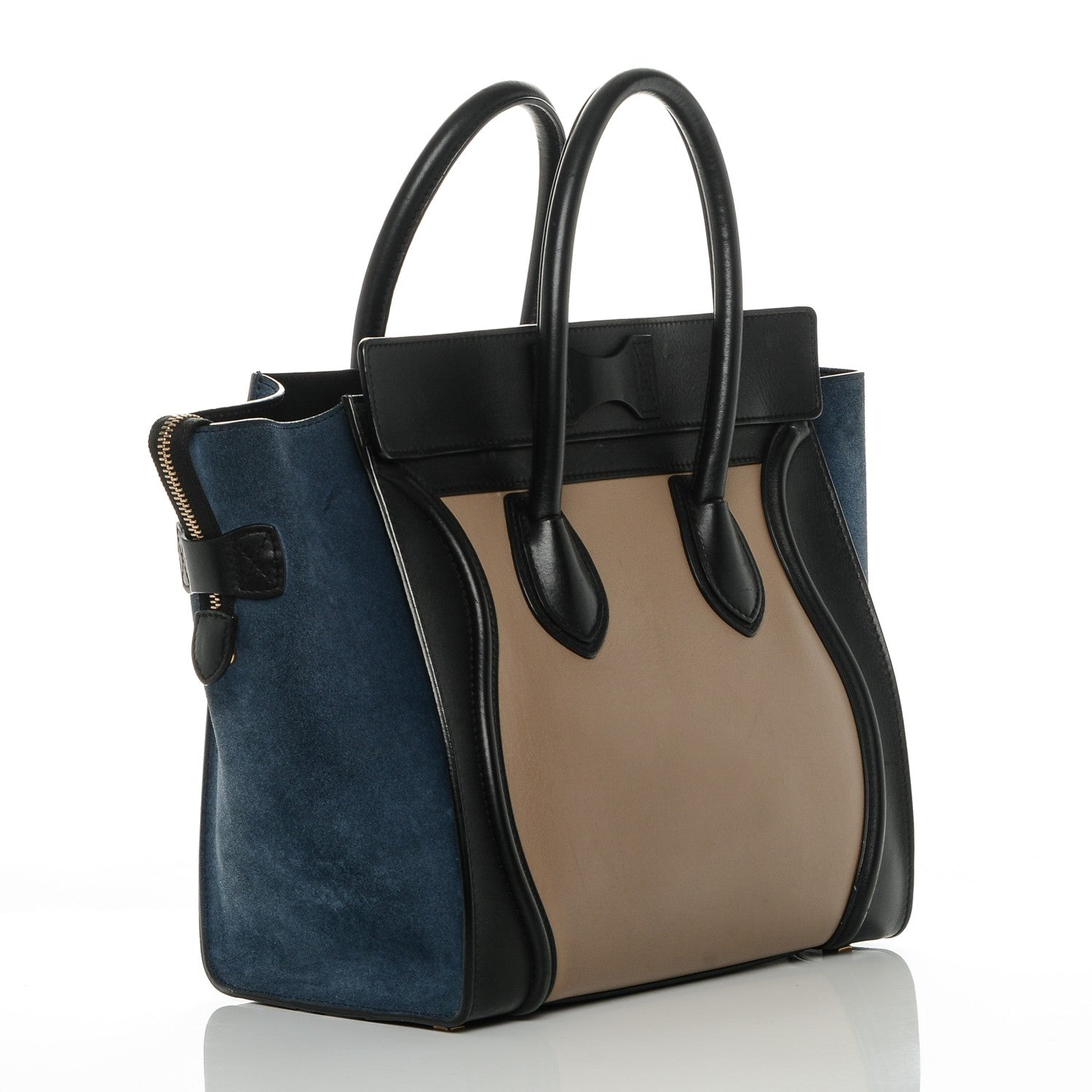 Celine Smooth Calfskin Suede Mini Tri-Color Luggage Beige 3 of 7