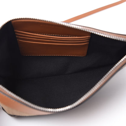 Burberry Mega Check Peyton Crossbody Clutch Bag Saddle Brown 7 of 10