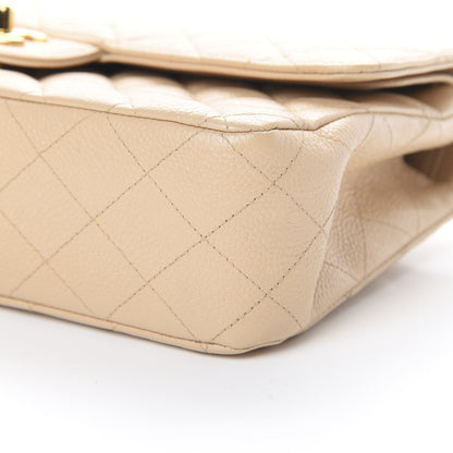 Chanel Caviar Quilted Medium Double Flap Beige Clair 9 of 10