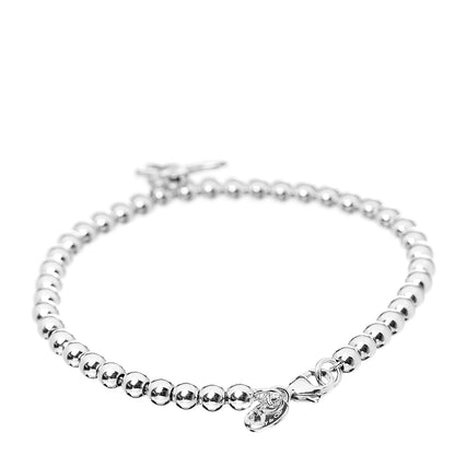 Tiffany Sterling Silver 4mm Bow Bead Bracelet 2 of 3