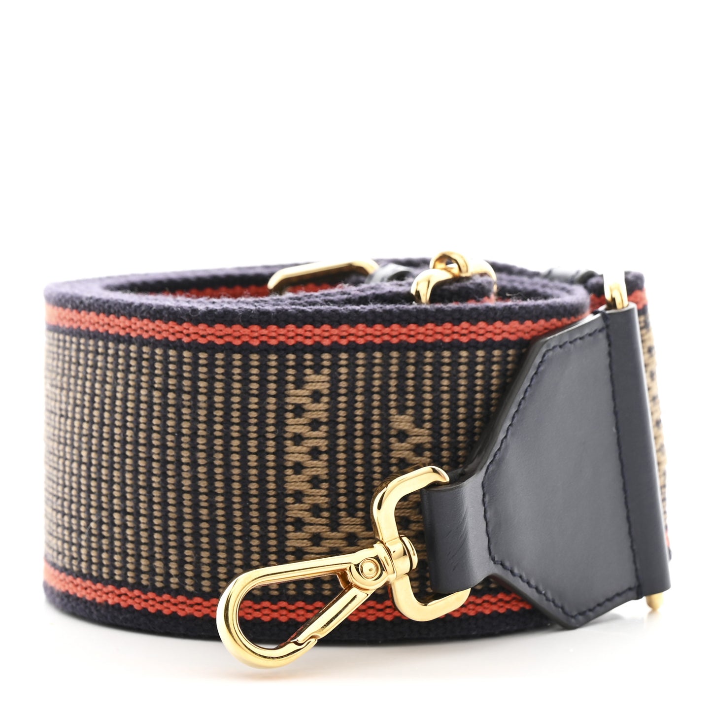 Cannete Ribbon Poly Vitello King Logo Adjustable Strap You Navy Blue Red