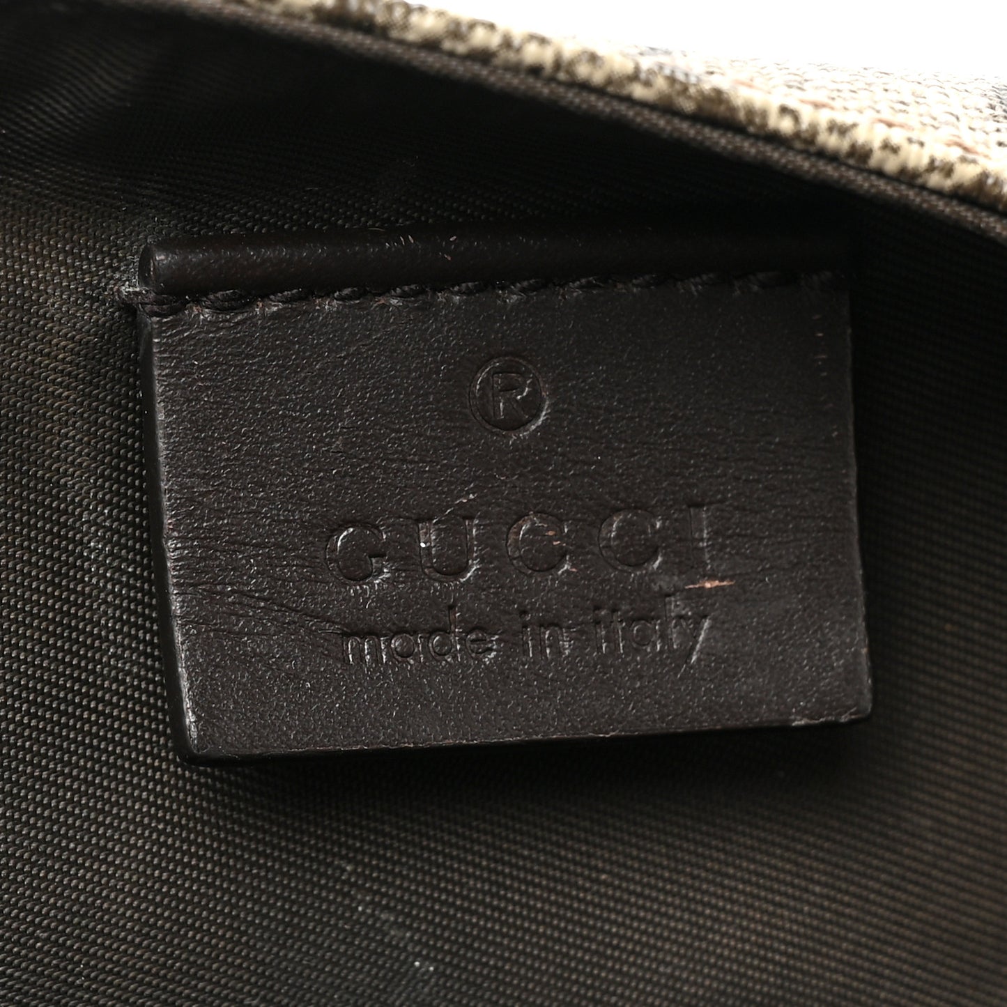 GG Plus Monogram Messenger Diaper Bag Dark Brown