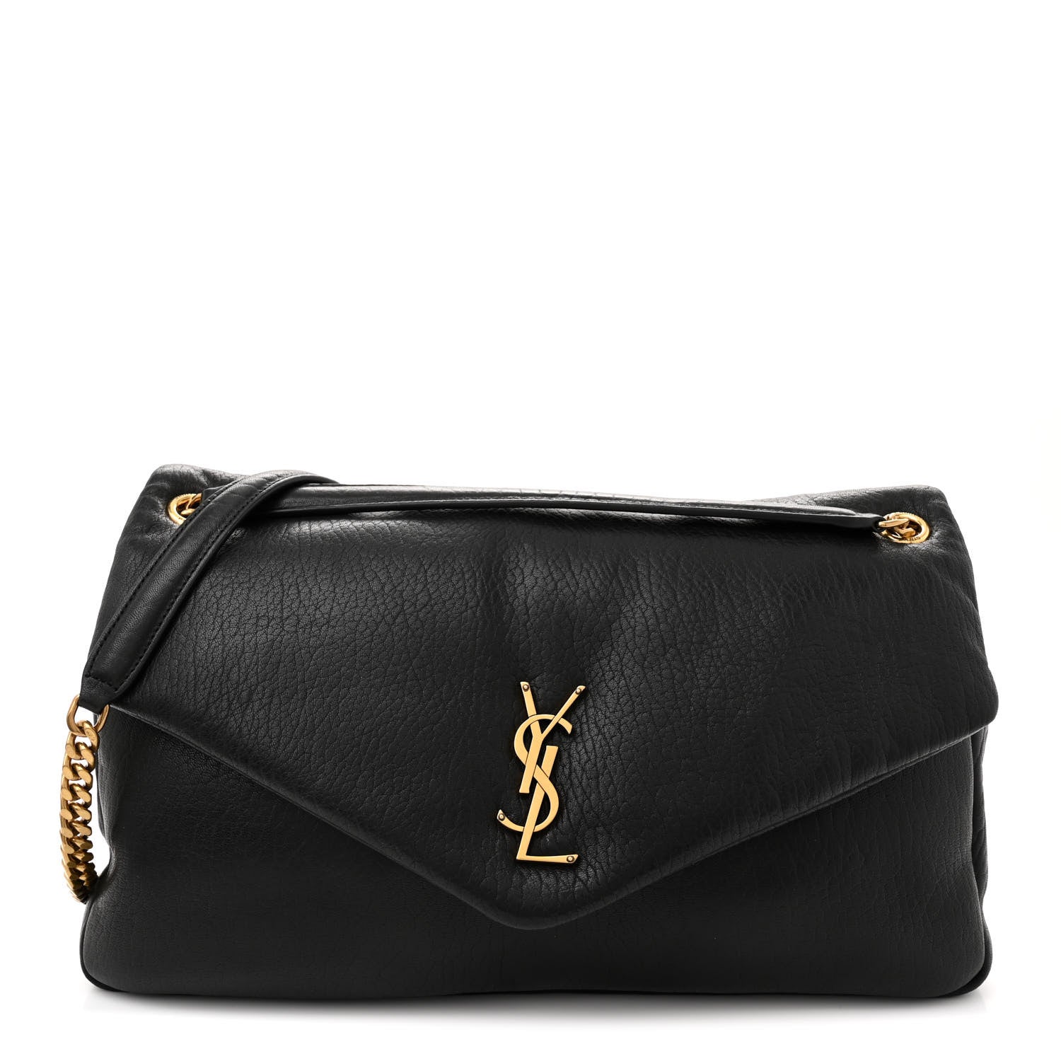 Saint Laurent Grained Lambskin Large Calypso Black 1 of 12