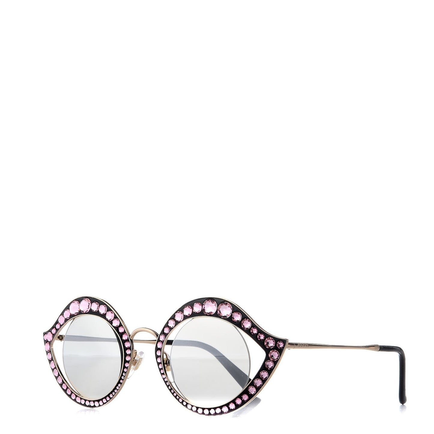 Metal Crystal Cat Eye Sunglasses GG0046/S Light Pink