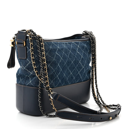 Chanel Denim Calfskin Medium Gabrielle Hobo Blue 3 of 10