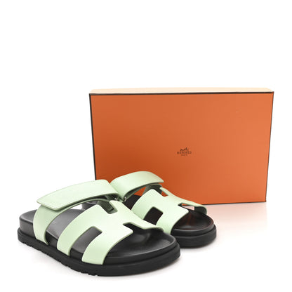Hermes Epsom Womens Chypre Sandals 36.5 Vert Jade 10 of 10