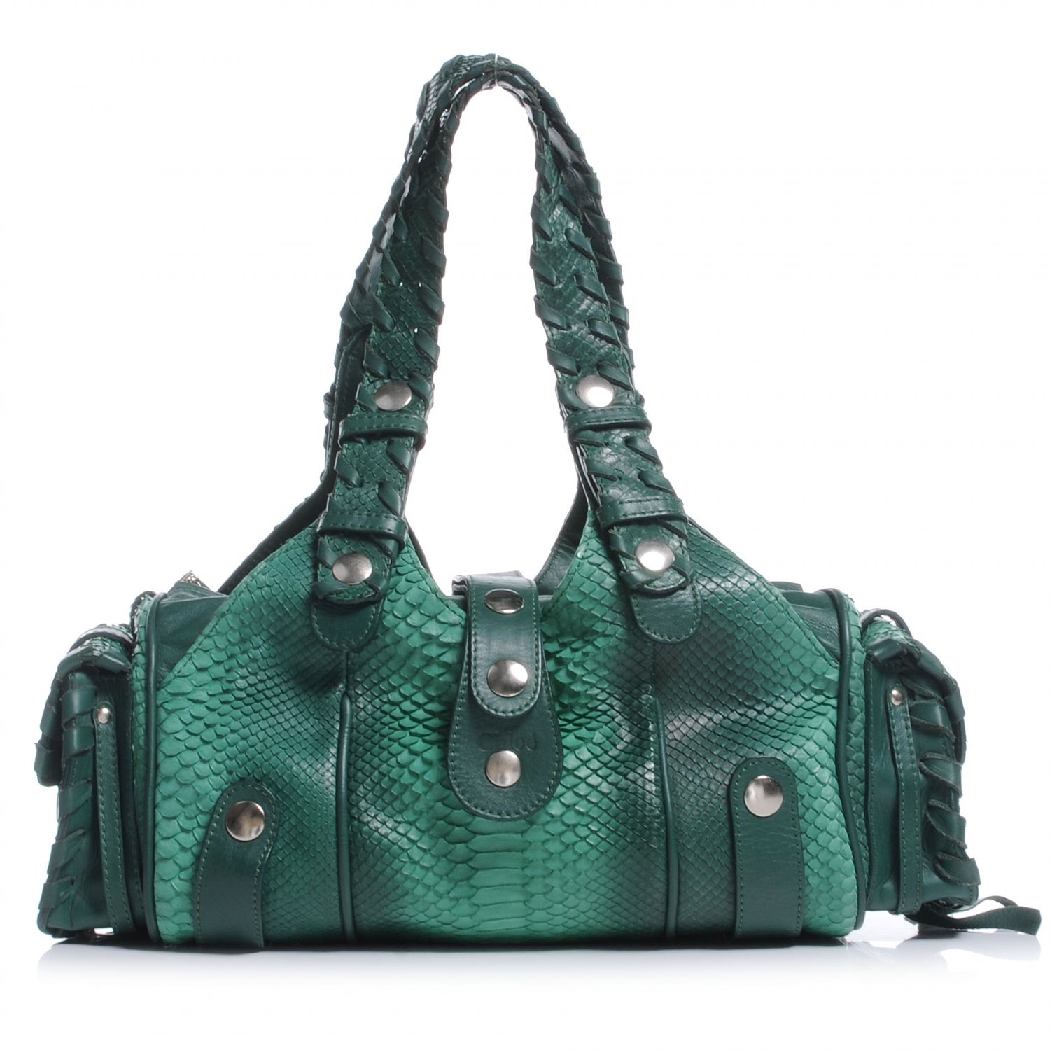 Chloe Python Silverado Shoulder Bag Emerald 1 of 7