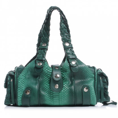 Chloe Python Silverado Shoulder Bag Emerald 1 of 7