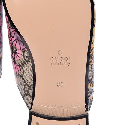 Gucci GG Supreme Monogram Bengal Womens Princetown Slippers 38 Beige Crop Pink 8 of 11