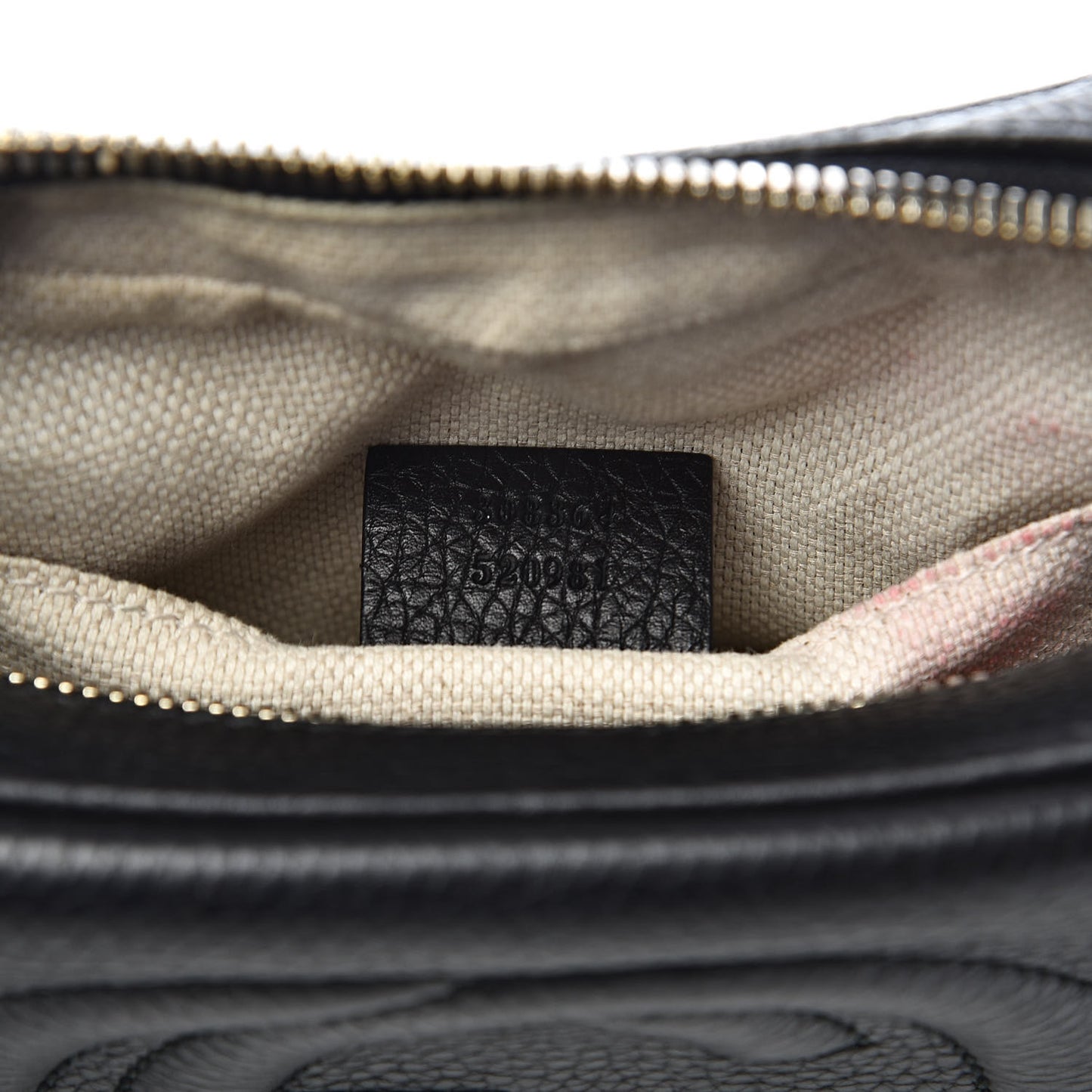 Pebbled Calfskin Small Soho Disco Bag Black
