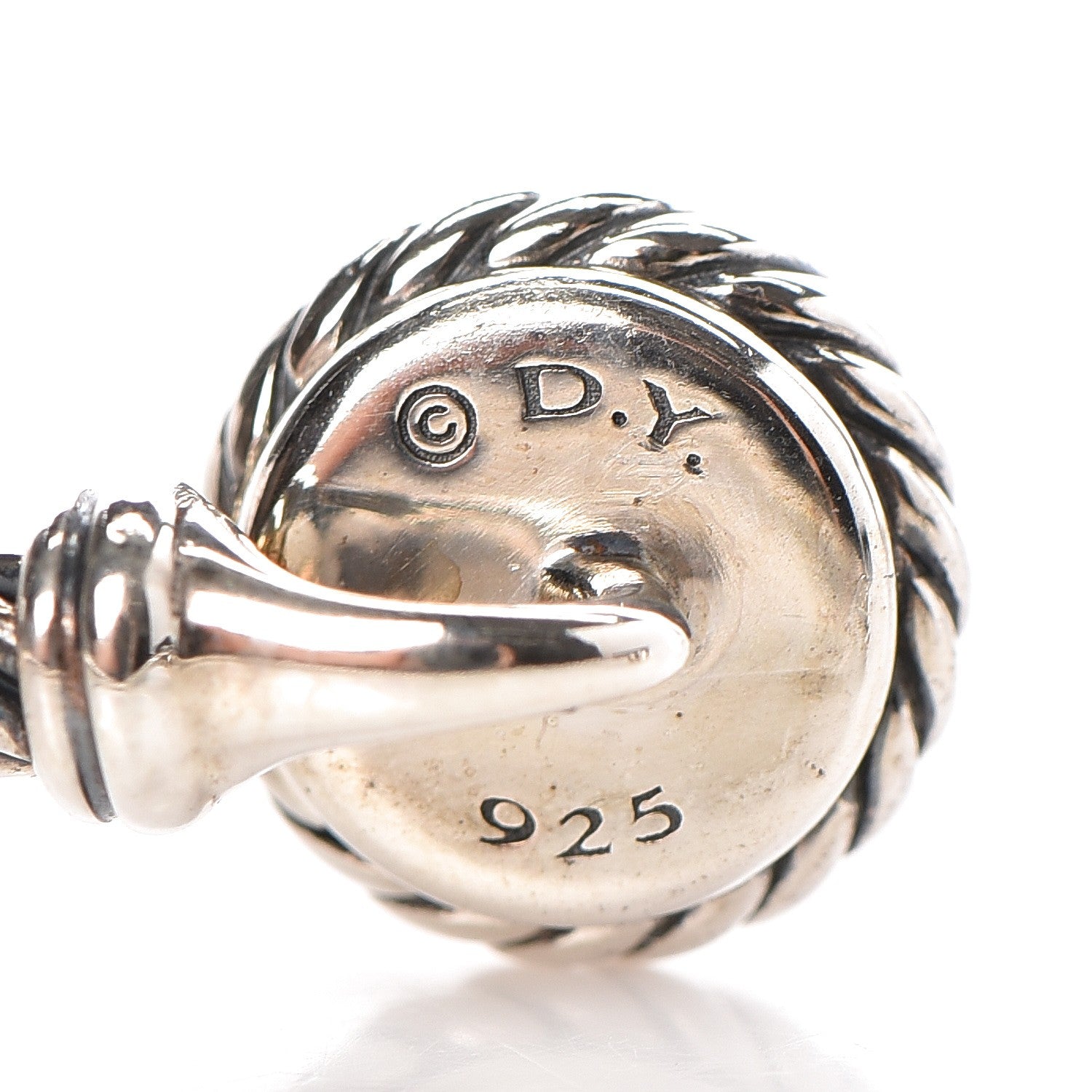 David Yurman Sterling Silver Citrine Chatelaine Bracelet Bangle 4 of 4