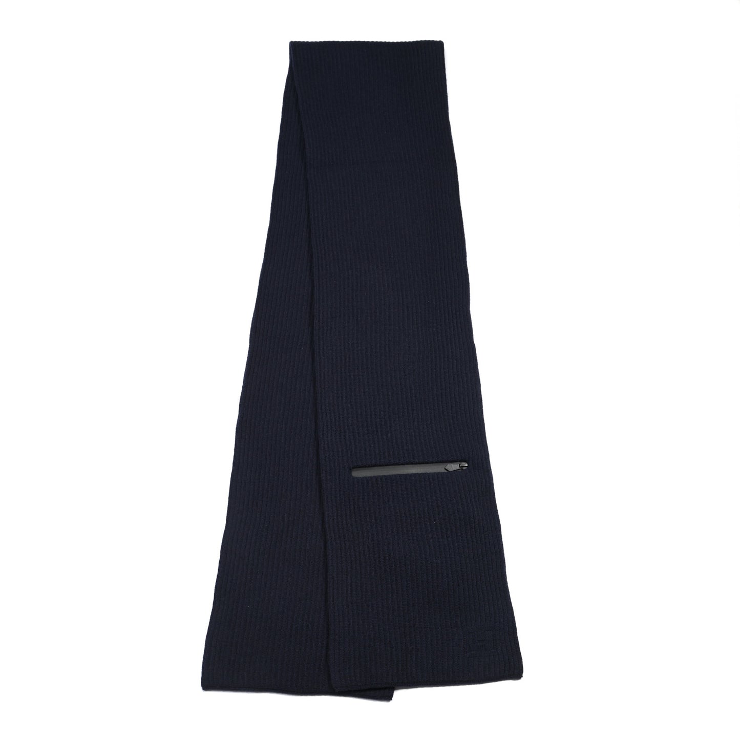 Wool Cashmere City Pocket Muffler Marine