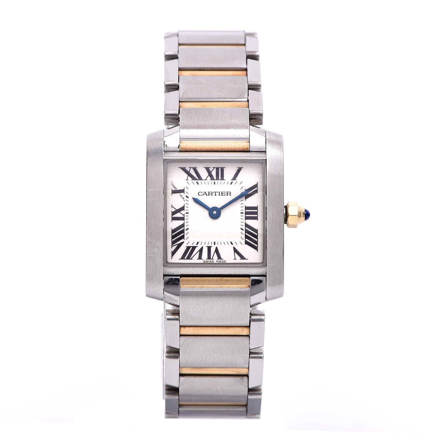 Cartier Stainless Steel 18K Yellow Gold 20mm Tank Francaise Quartz Watch 1 of 10