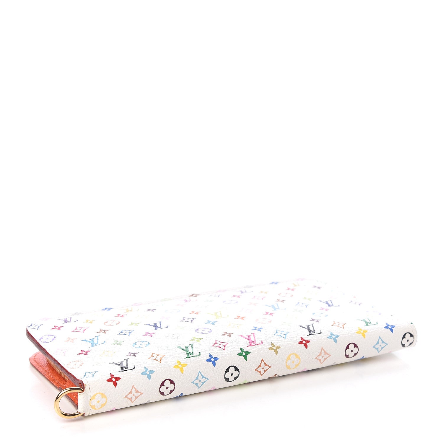 Louis Vuitton Monogram Multicolor Insolite Wallet White Orange 4 of 6