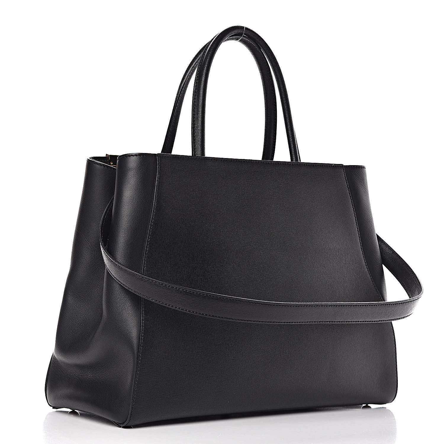 Fendi Vitello Elite Regular 2Jours Tote Black 3 of 15