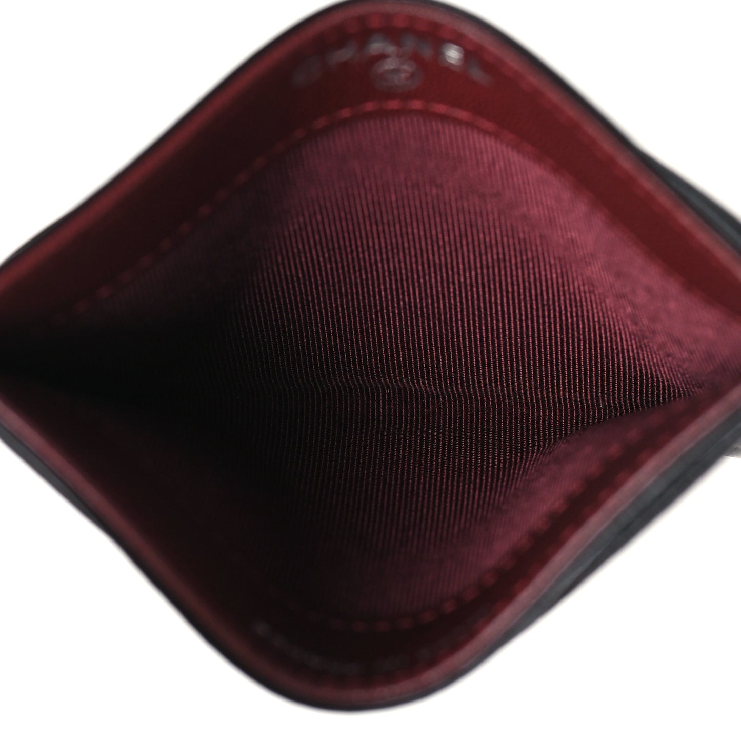 Lambskin Quilted Card Holder Black