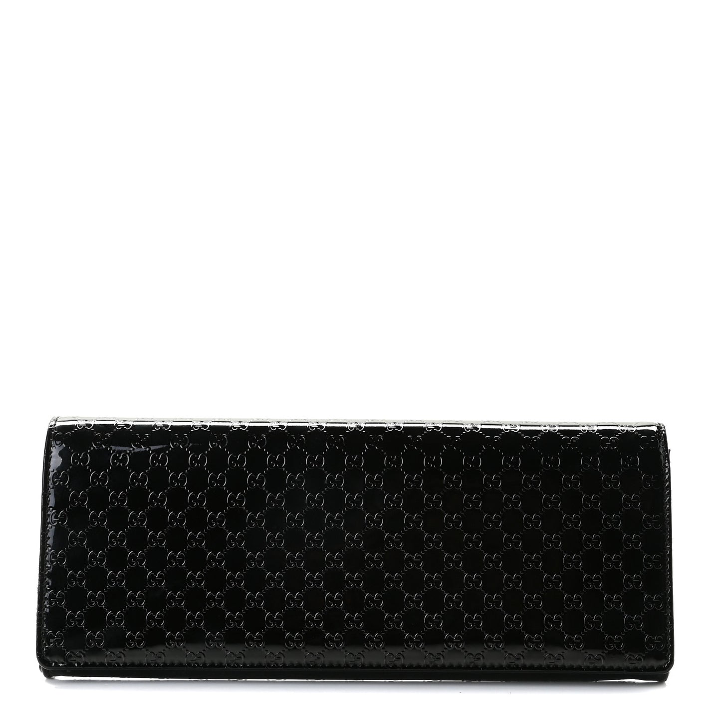 Patent Microguccissima Small Broadway Clutch Black