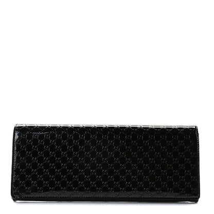 Gucci Patent Microguccissima Small Broadway Clutch Black 1 of 9