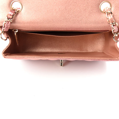 Chanel Metallic Lambskin Quilted Ombre Mini Rectangular Flap Pink 5 of 10