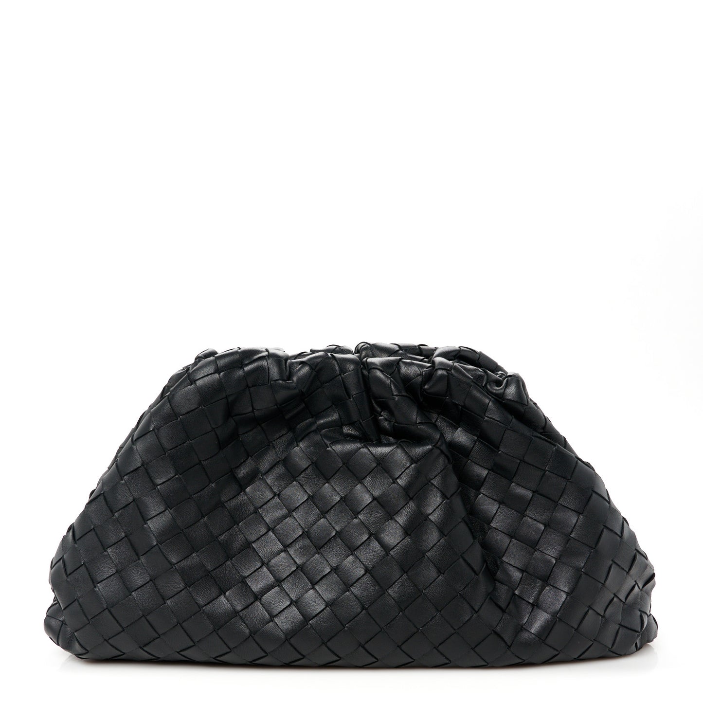 Nappa Maxi Intreccio The Pouch Oversized Clutch Black
