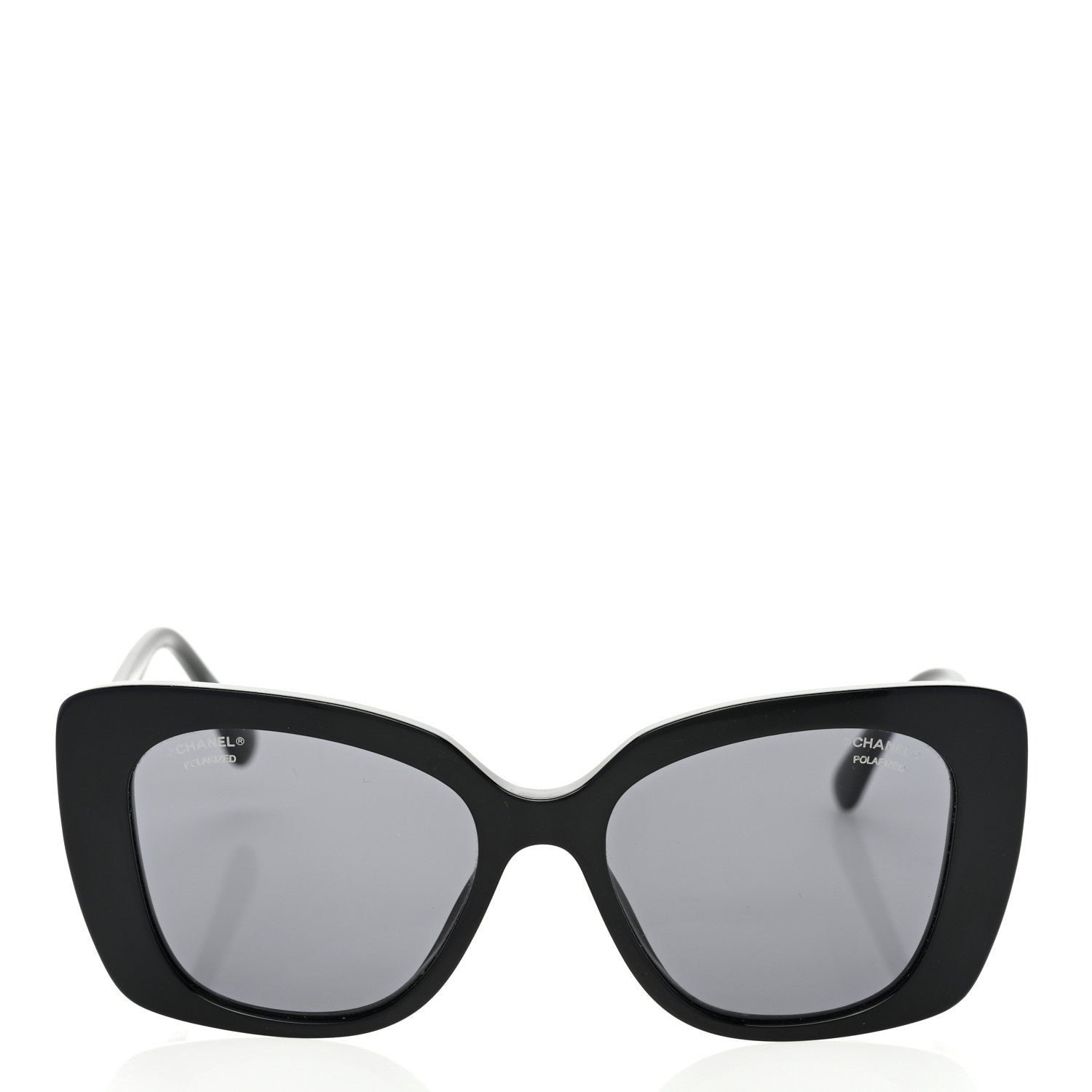 Chanel Acetate Strass Polarized Square Sunglasses 5422 Black 2 of 7