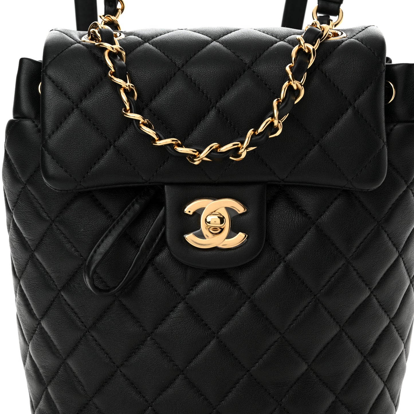 Calfskin Quilted Mini Urban Spirit Backpack Black
