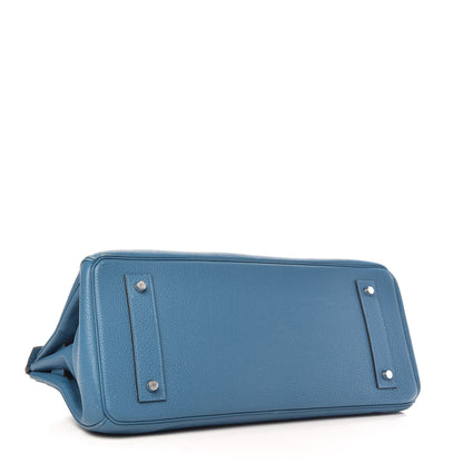 Hermes Taurillon Clemence JPG Shoulder Birkin II 42 Cobalt 4 of 10