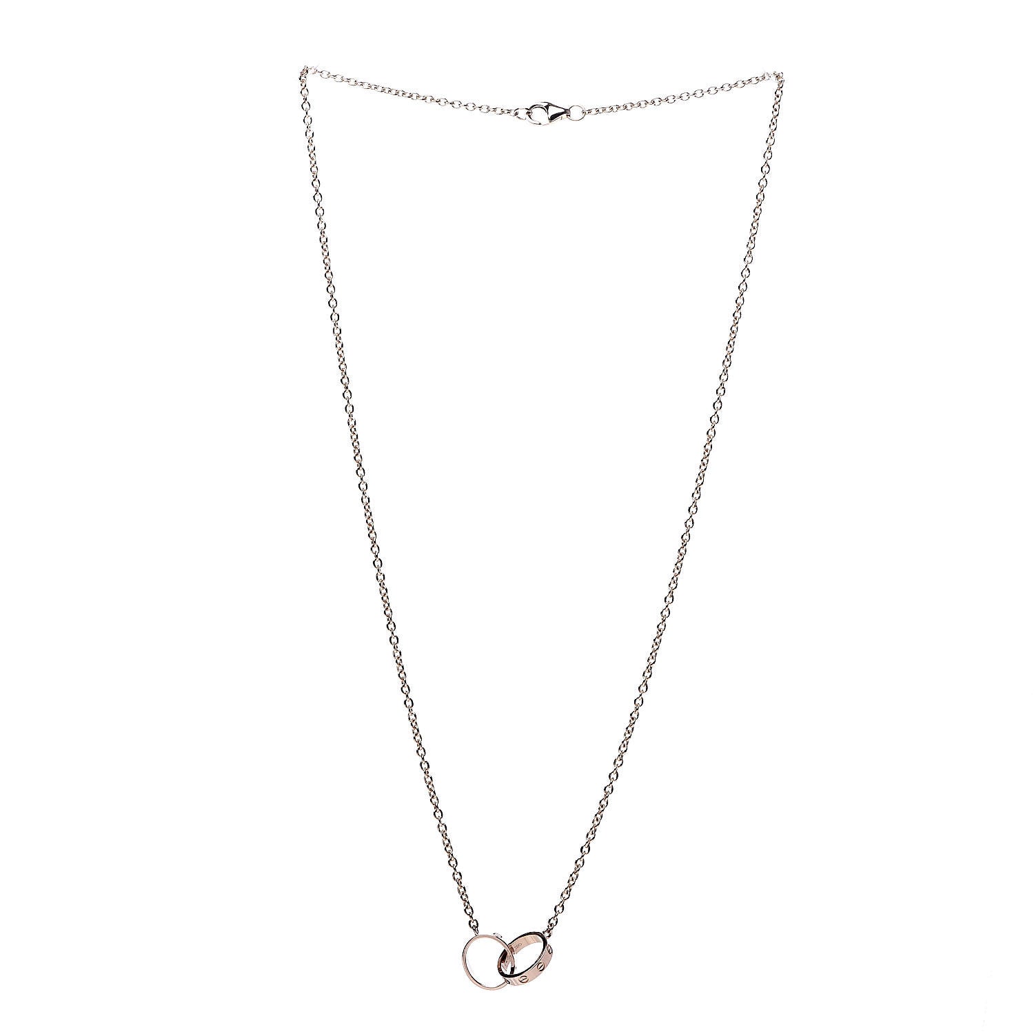 Cartier 18K Pink Gold Interlocking LOVE Necklace 3 of 7