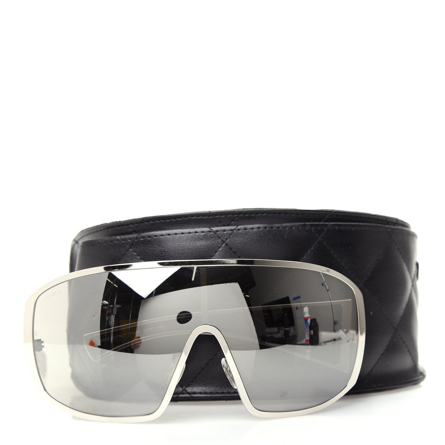 Chanel Shield Runway Sunglasses 71234 Silver 8 of 8