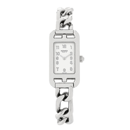 Hermes Stainless Steel 17mm Nantucket Quartz Watch 1 of 5