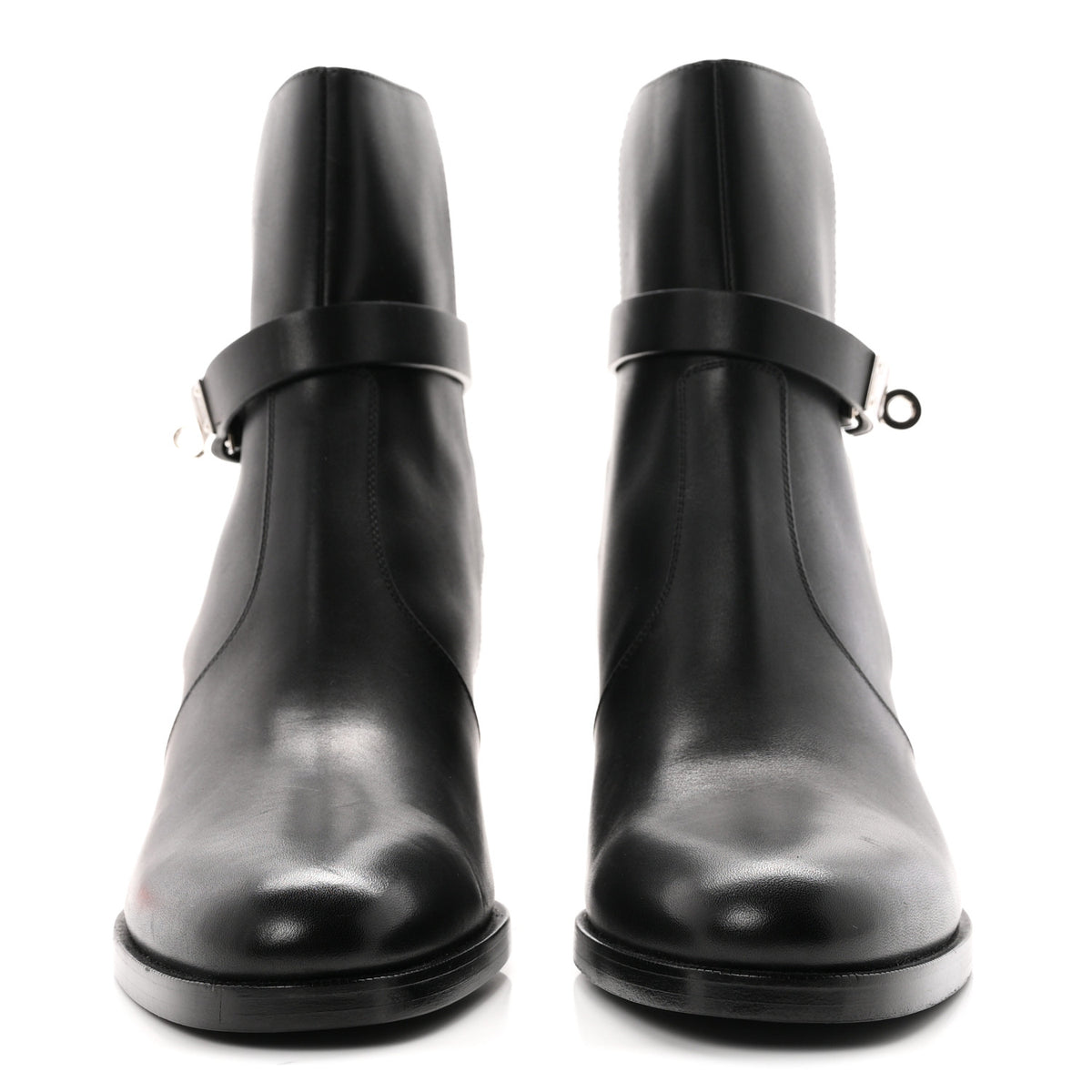 Hermes Calfskin Frenchie 50 Ankle Boots 39 Black 3 of 9