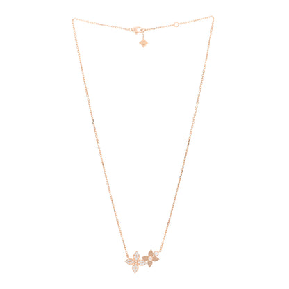 Louis Vuitton 18K Pink Gold Diamond Star Blossom Necklace 3 of 5