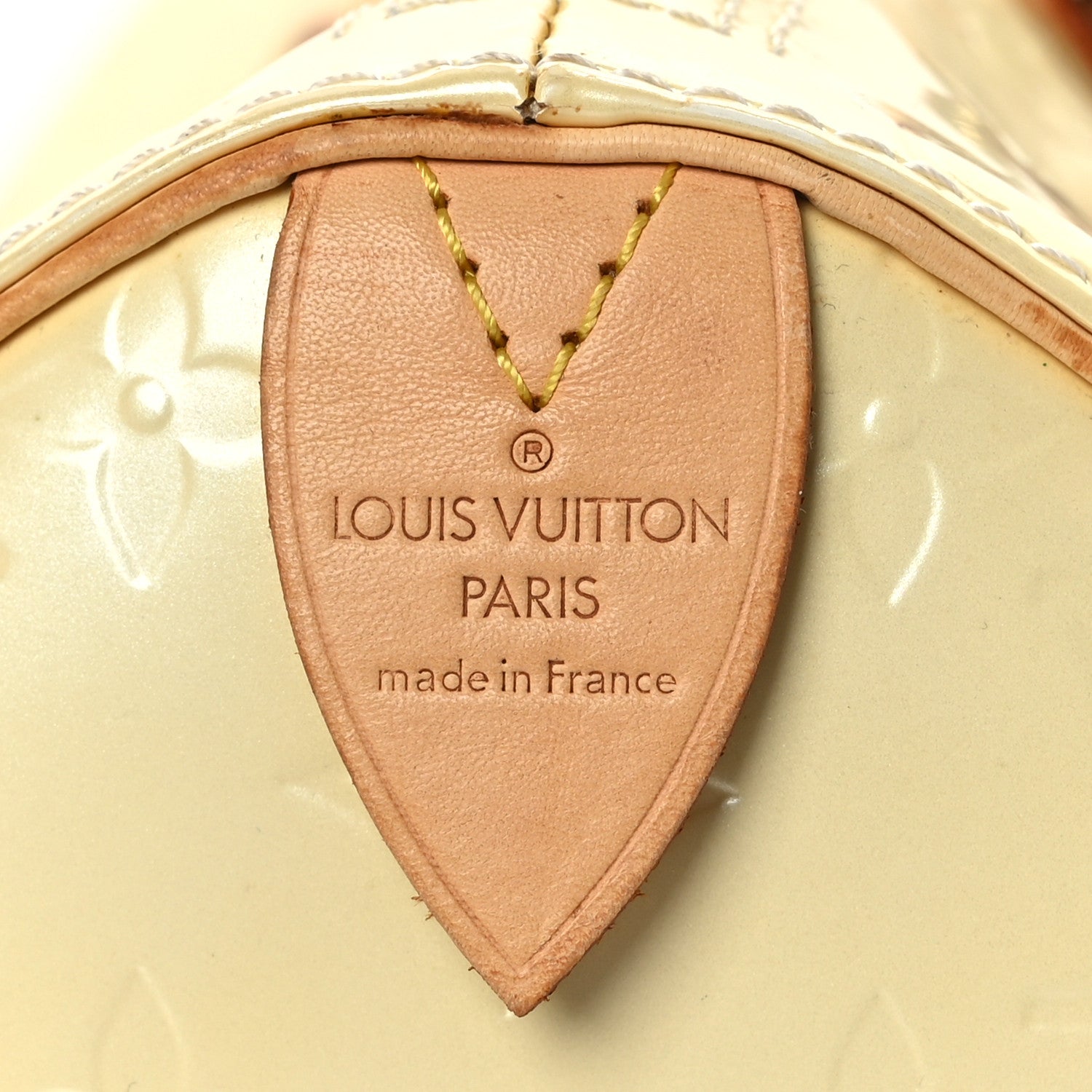 Louis Vuitton Vernis Speedy 30 Blanc Corail 5 of 11