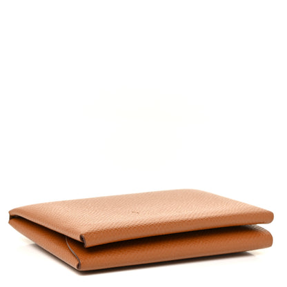 Hermes Epsom Calvi Duo Card Case Gold 4 of 11